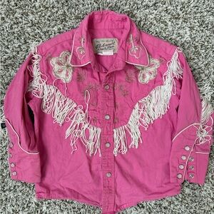 Rockmount's vintage pink fringe embroidered